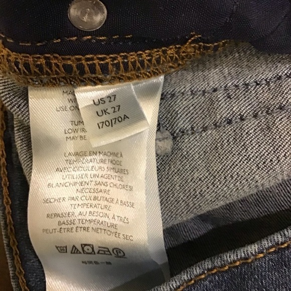 Free People 27 (US 4) Skinny Jeans Cropped Distressed Women’s Mid Rise Stretch - Picture 11 of 12